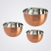 Arthouse 3-Piece Copper Mixing Bowl Set