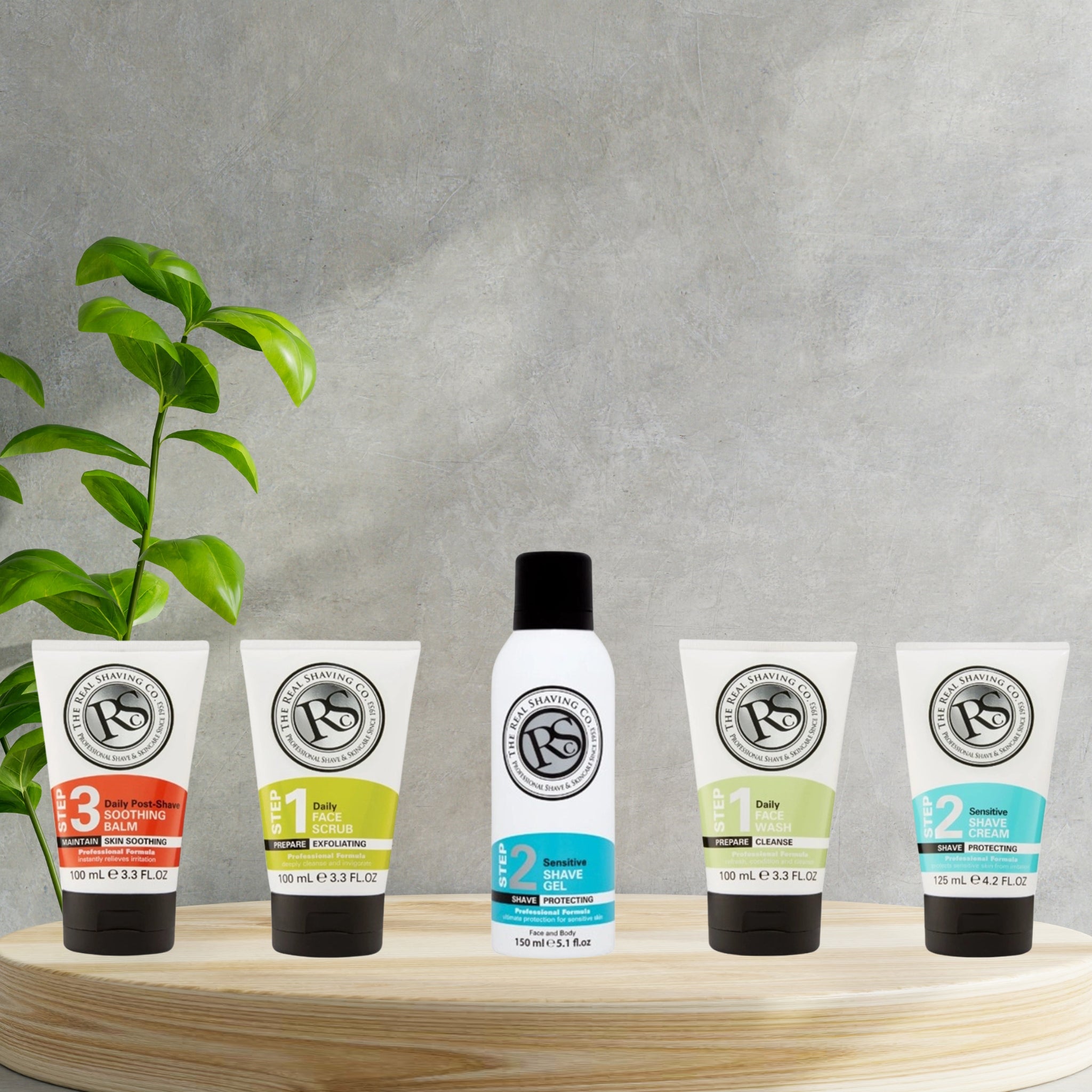Soothing Balm, Face Scrub, Shave Gel, Face Wash & Shave Cream.