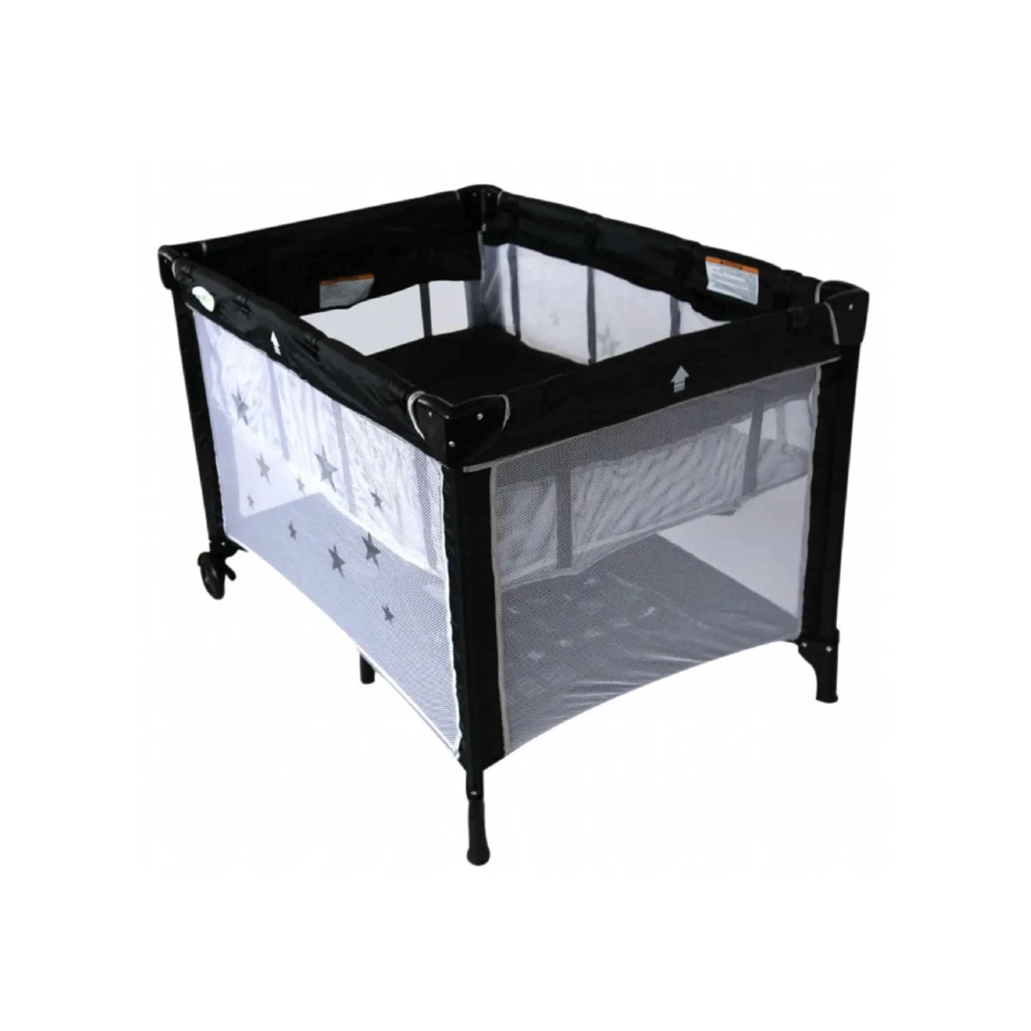 Babyco Classic Portable Cot with Bassinette – Black