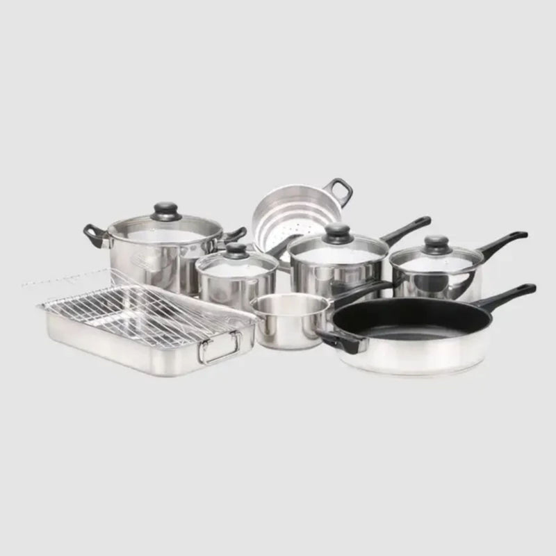 Hampton & Mason 8-Piece Stainless Steel Starter Cookware Set