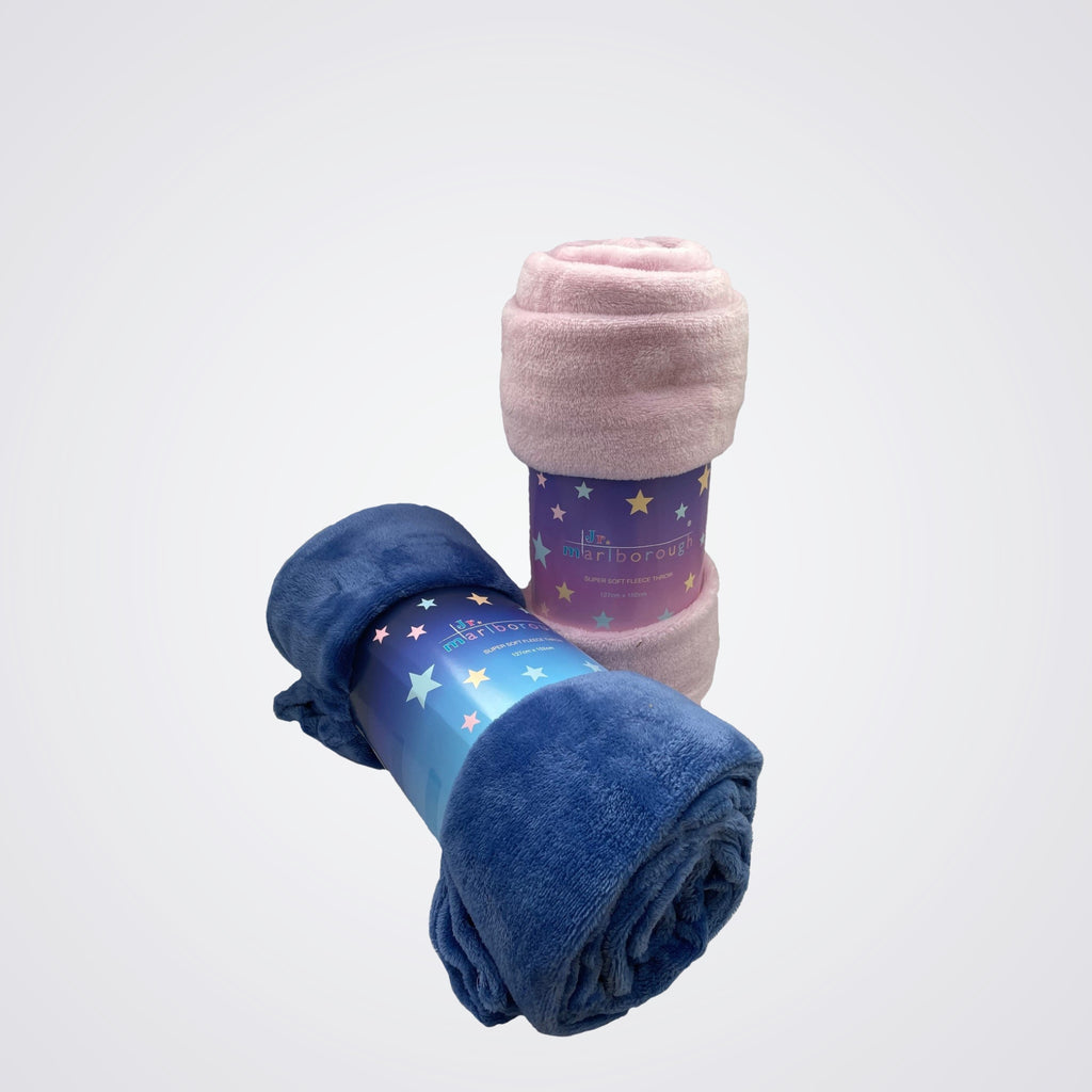 Childrens Fleece Blankets Available in Pink and Blue 