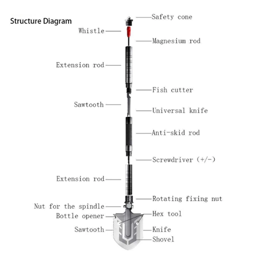 Folding Shovel - Lightweight & Portable Survival Tool