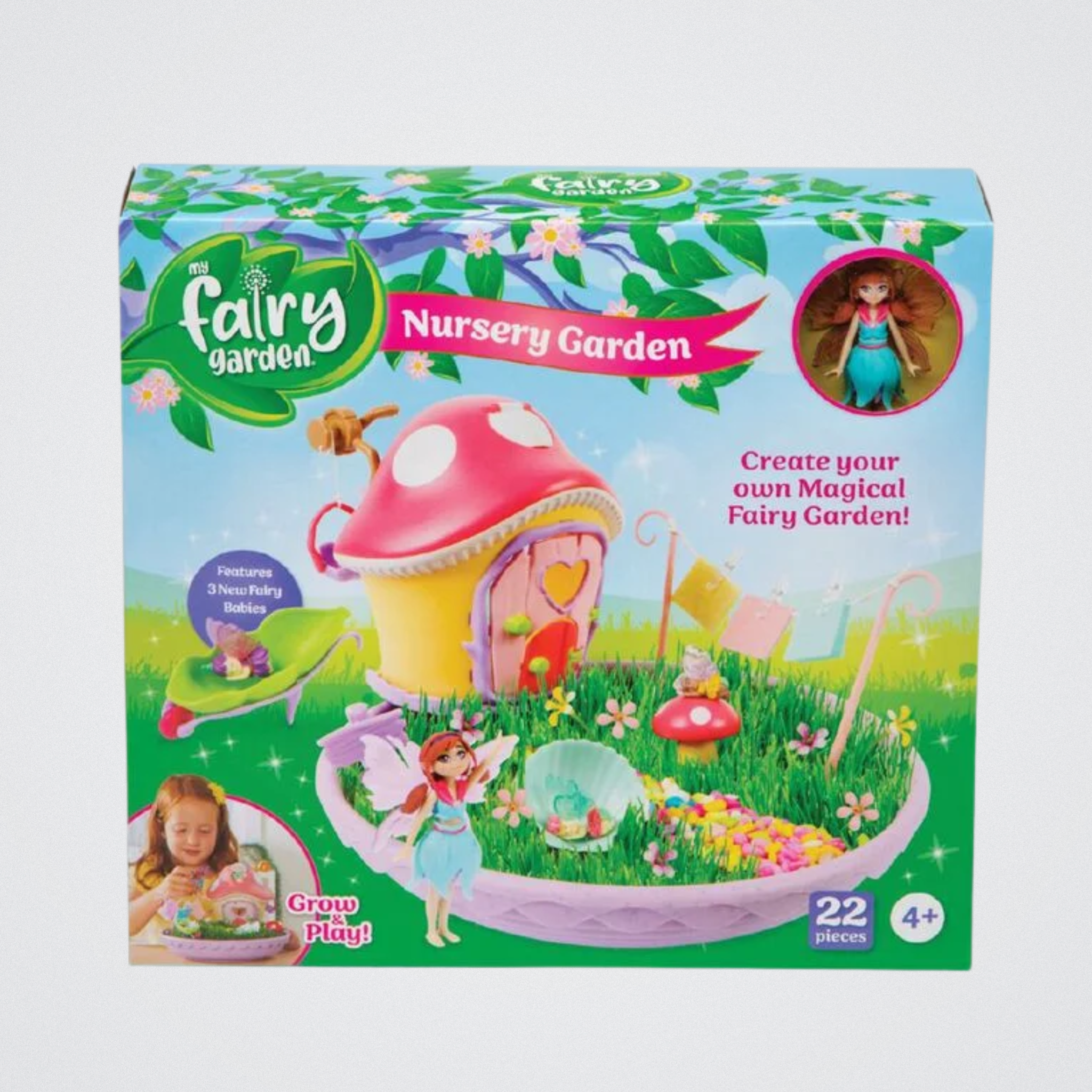 Box of Fairy Garden Nursery Garden toy set with colorful packaging