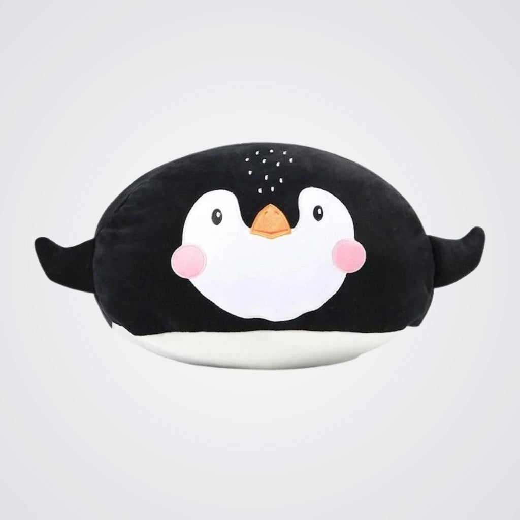 Round Penguin Soft Toy for Kids, Black and White