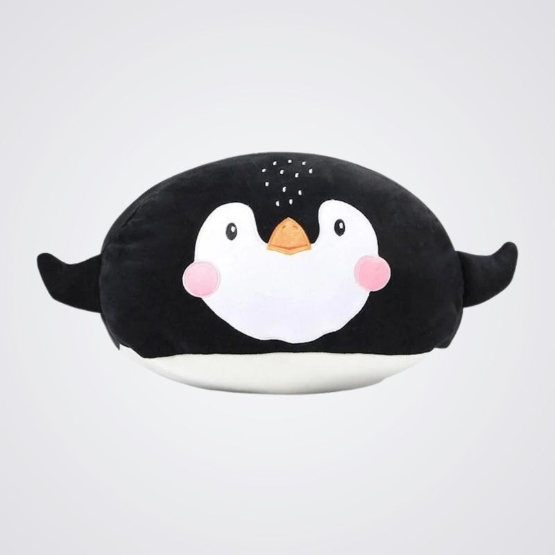 Round Penguin Soft Toy for Kids, Black and White