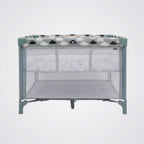Baby playpen with cloud pattern on a Light background