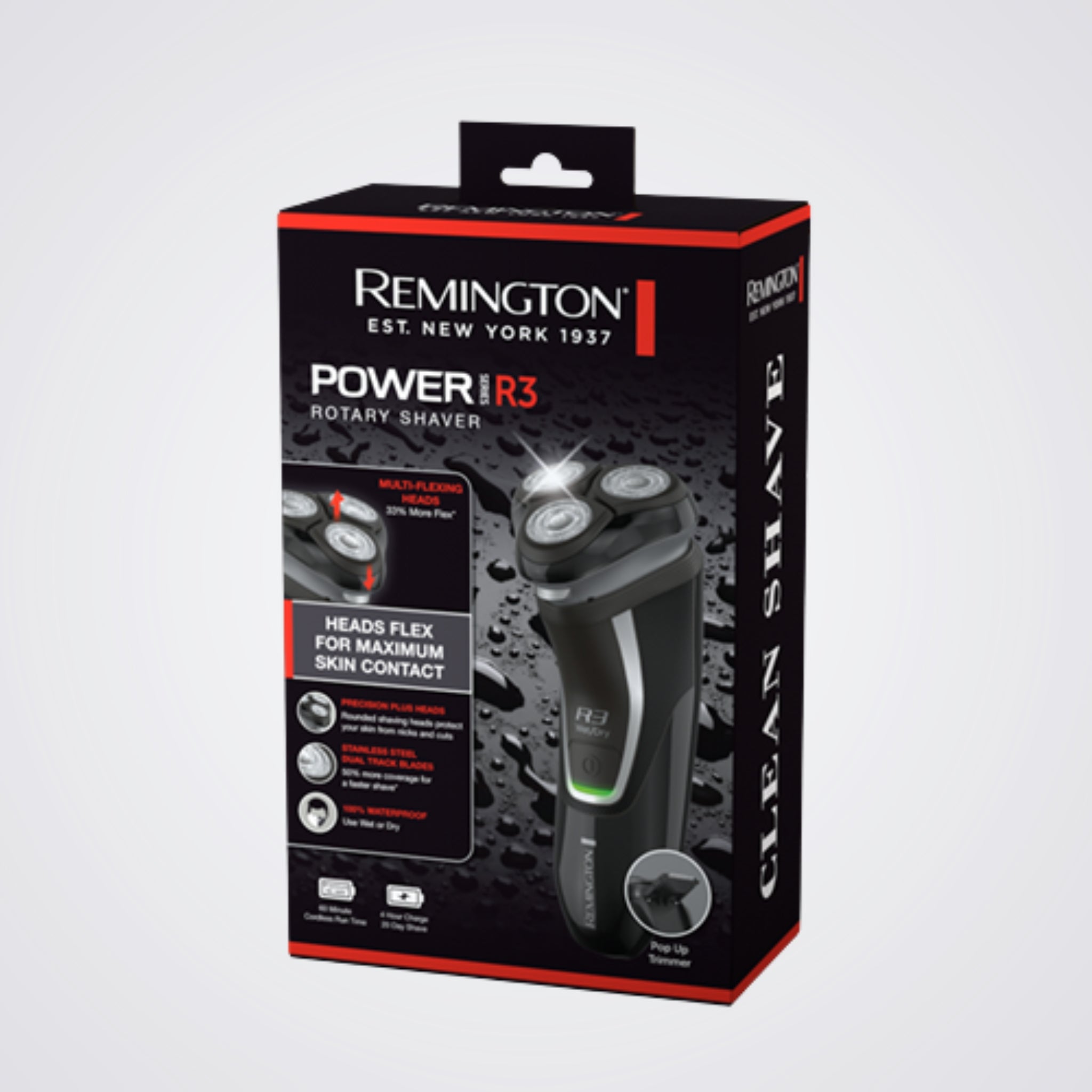 Remington Power Series R3 Rotary Shaver, Black. 