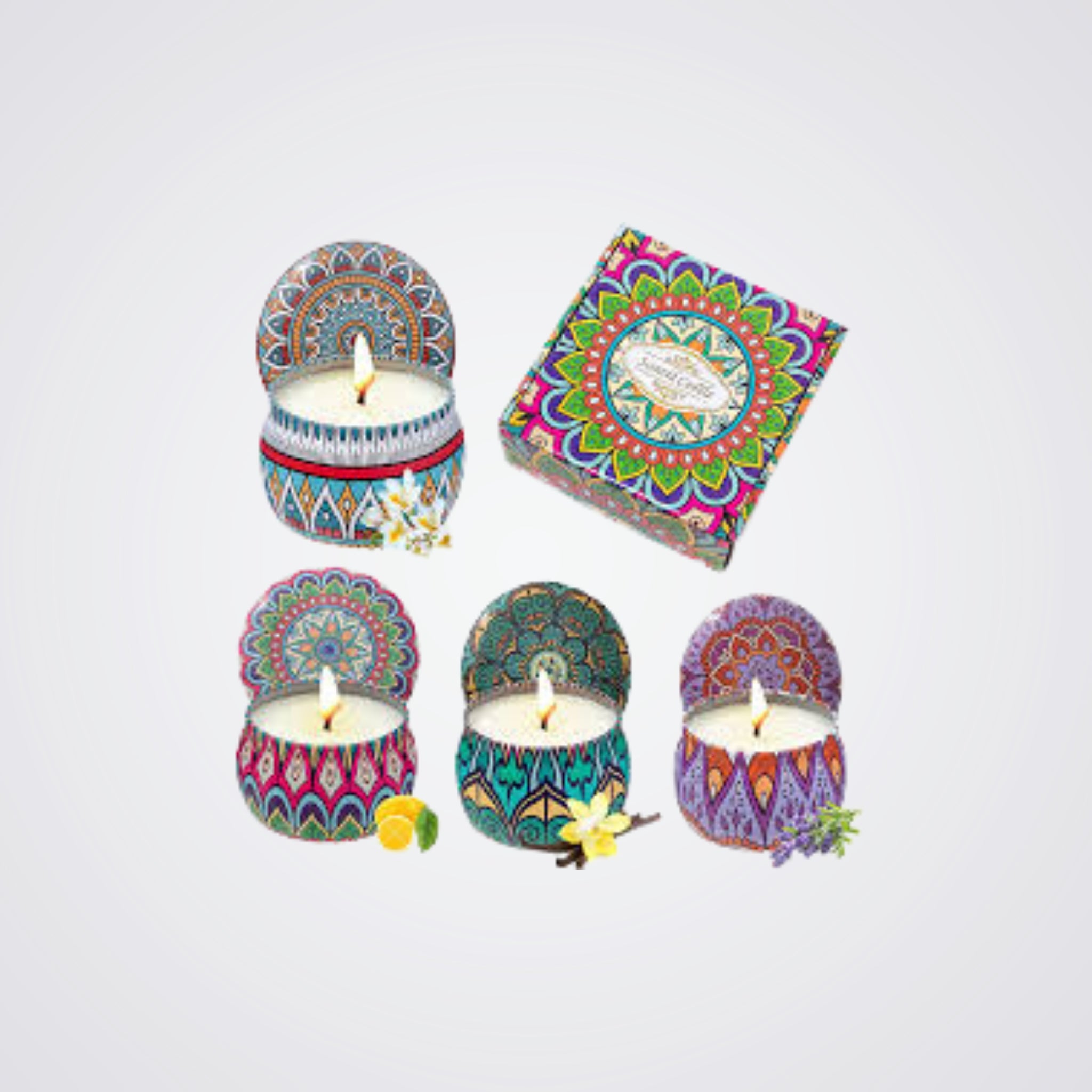 Colourful Abstract Scented Candles