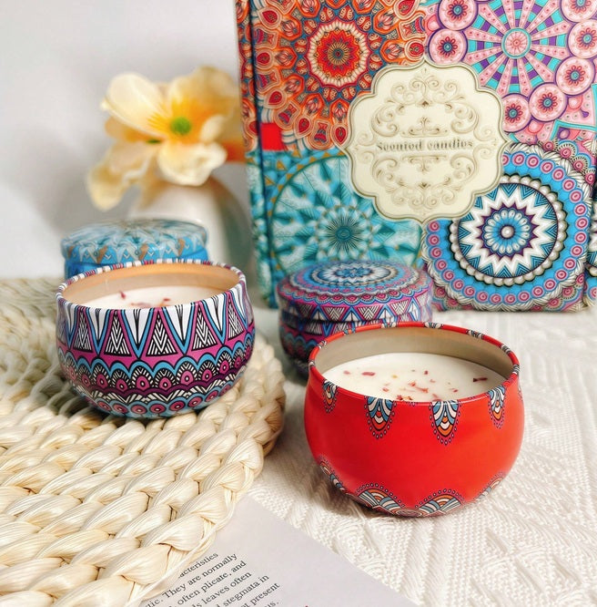 Colourful Abstract Scented Candles