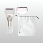 Remington hair removal product set with shaver and roller on a light gray background
