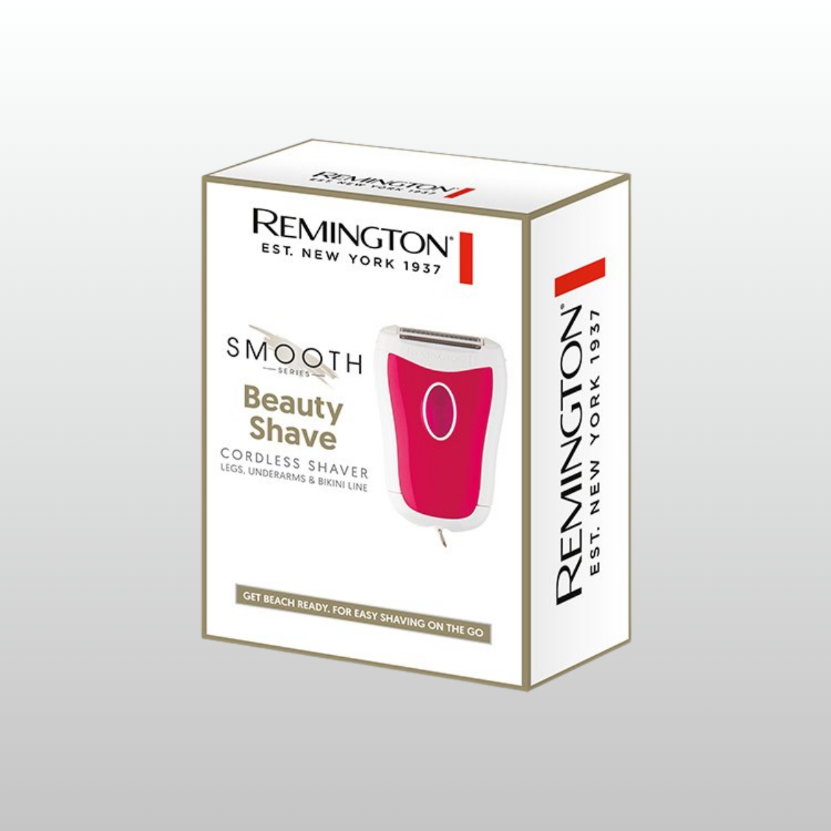 Remington beauty shave cordless shaver packaging on a white background