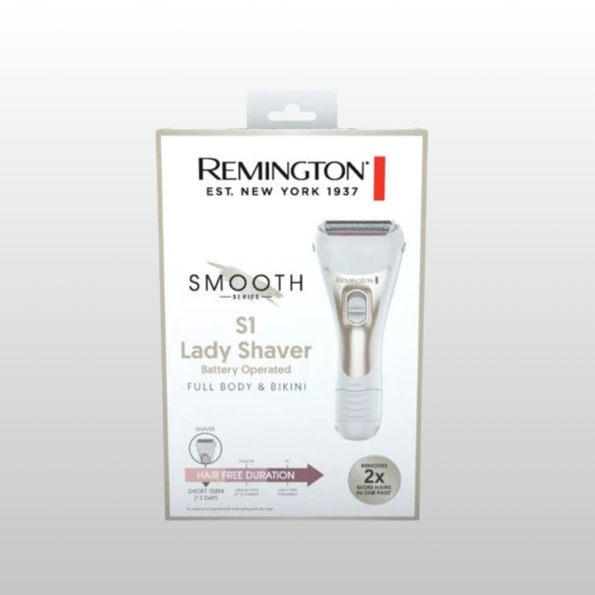 Remington S1 Lady Shaver packaging on a white background
