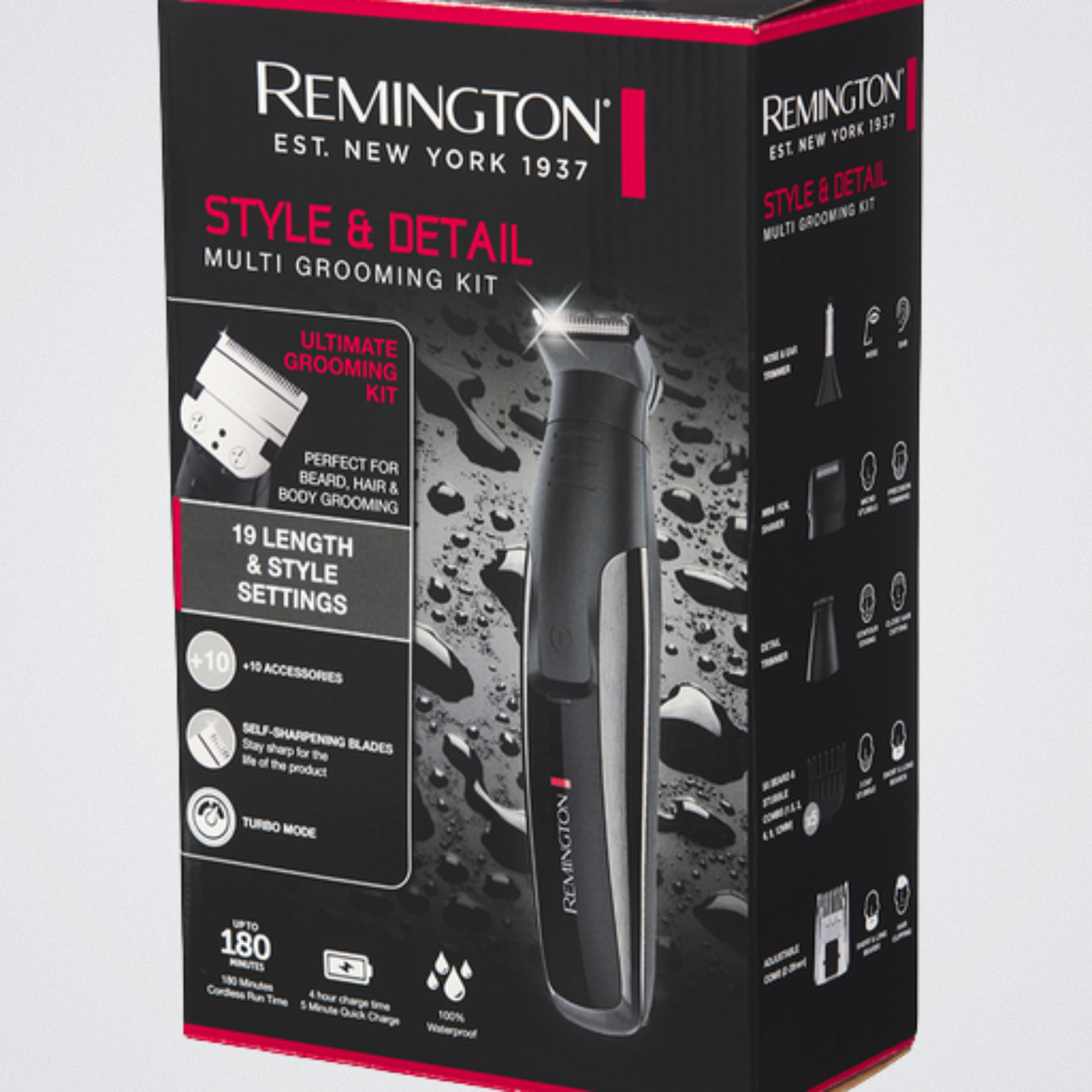 Remington multi grooming kit packaging on a white background