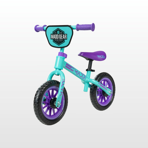 Madd Gear My 1st BMX balance bike in teal and purple