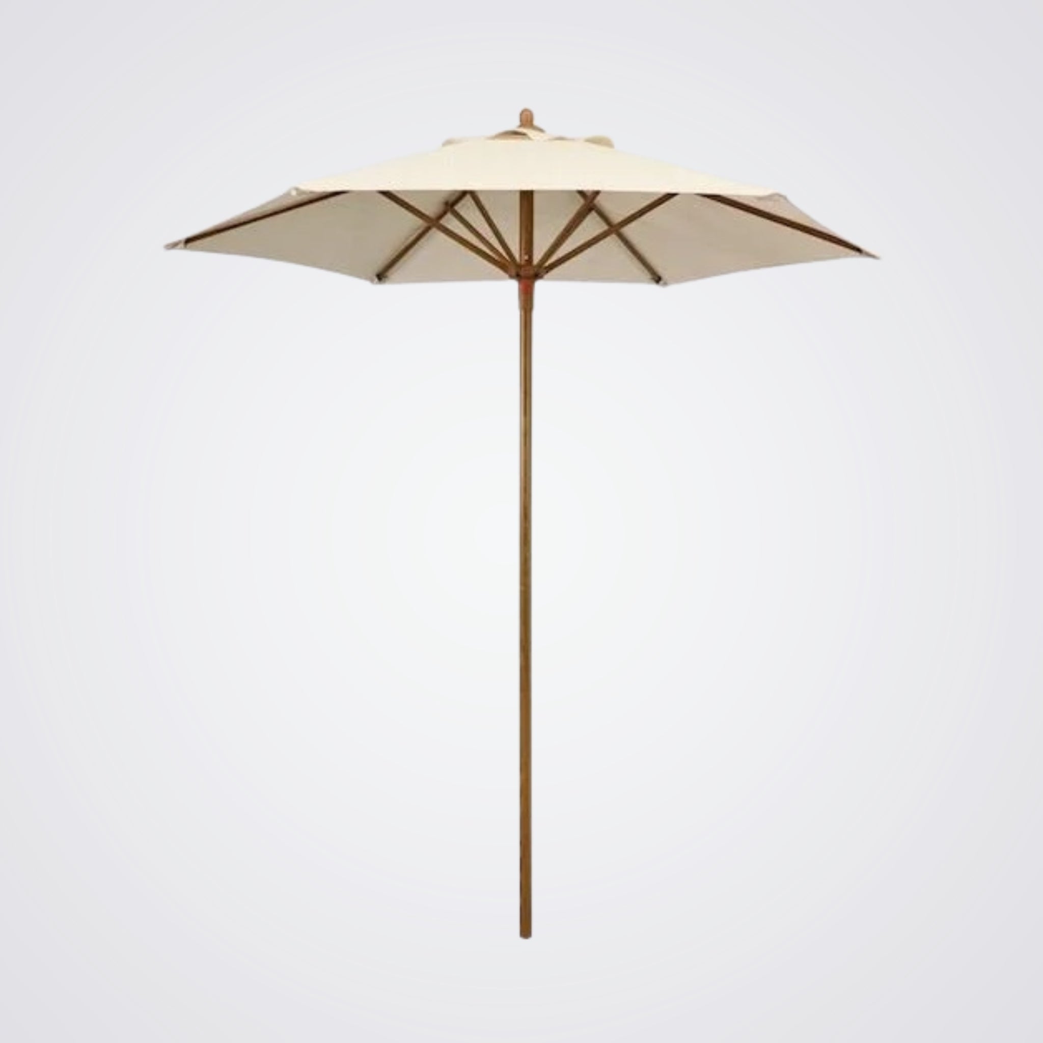 Beige, Wooden, Quality Large Outdoor Umbrella 