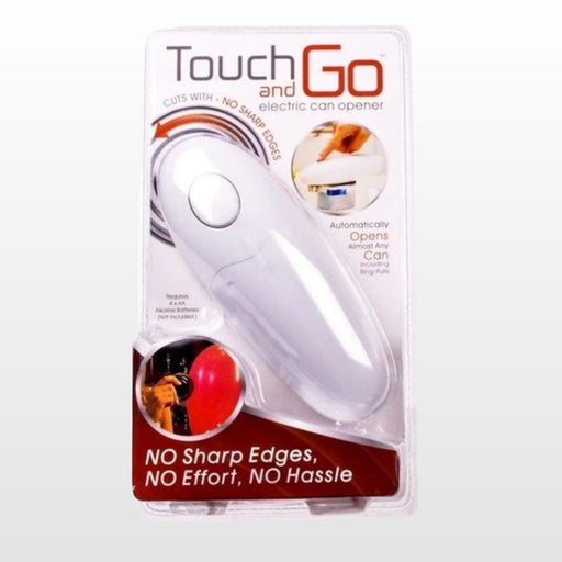 Touch and Go automatic electric can opener in its packaging
