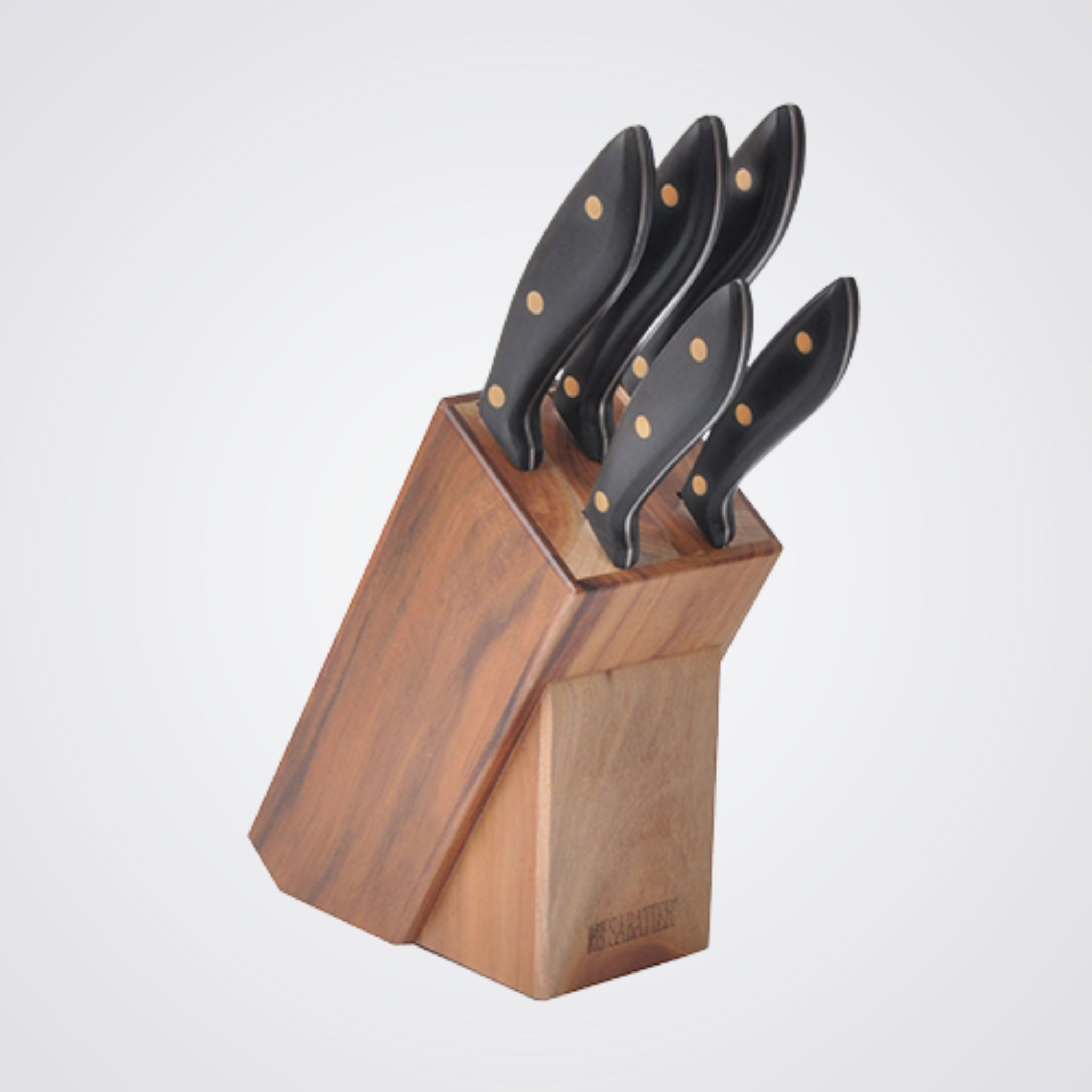 Wooden Knife Block 6 Piece River Knives 
