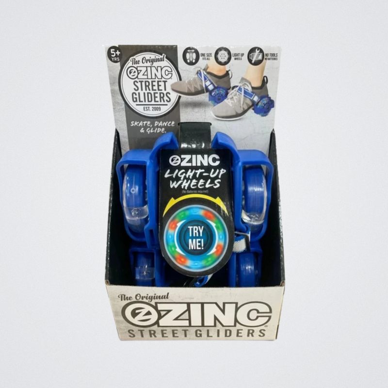 OZINC Street Gliders light-up wheels packaging on a white background
